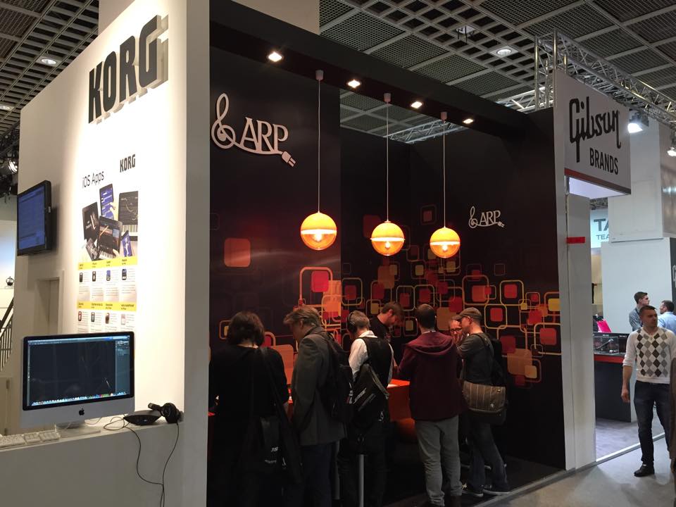Korg built a beautiful 70ish booth to present their reincarnation of the …