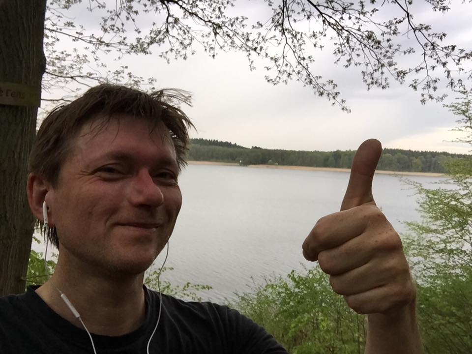 Jogging round the lake, through the forest, listening to the amazing President …