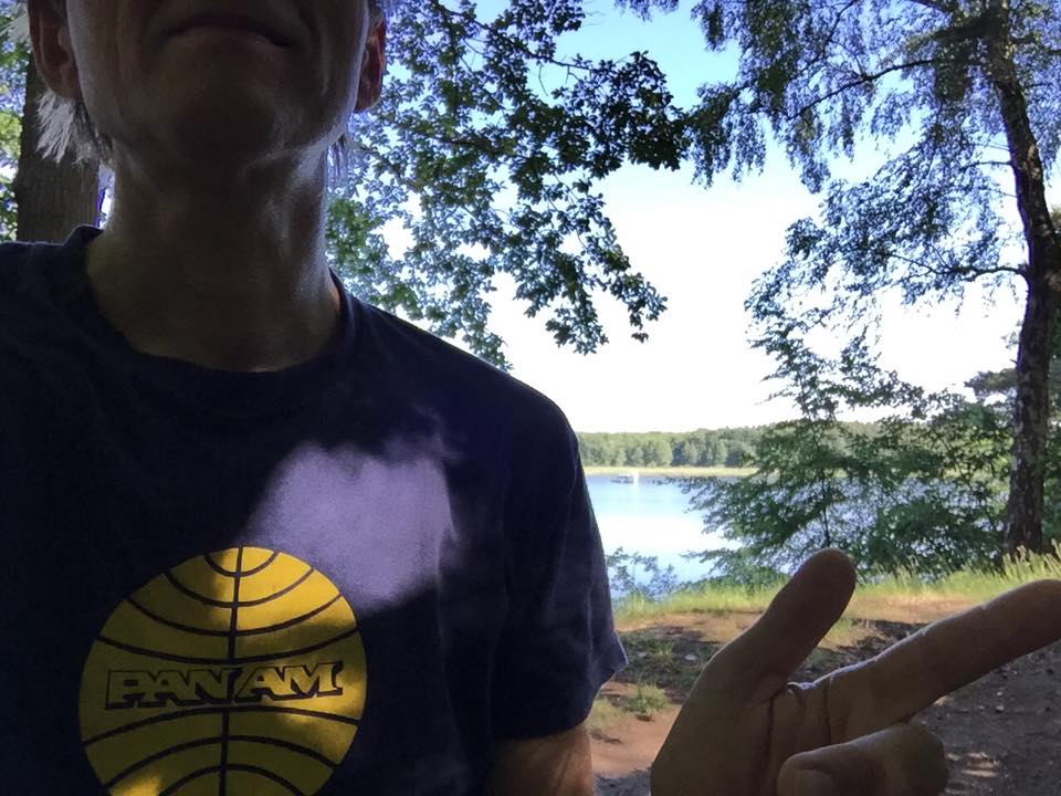 One more round around the lake before the heat of the day.