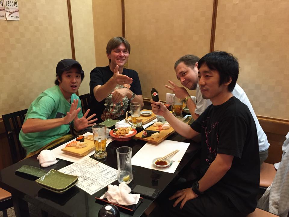 Sushi Dinner with MOA, Murakami-san and Robert Palmer before DOMMUNE!