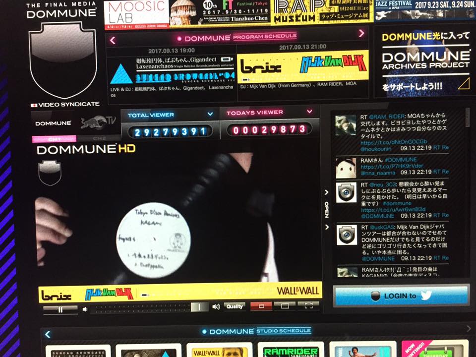 Emotional moment yesterday night at Dommune （ドミューン）, when MOA-kun played Kagami!
