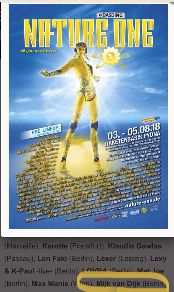 NATURE ONE 2018 calling!