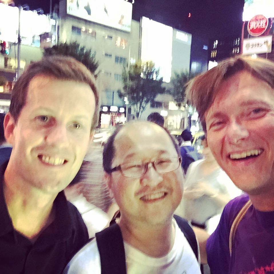 Wonderful 1st evening in Tokyo with my friends Ben Munro and Toby Izui.