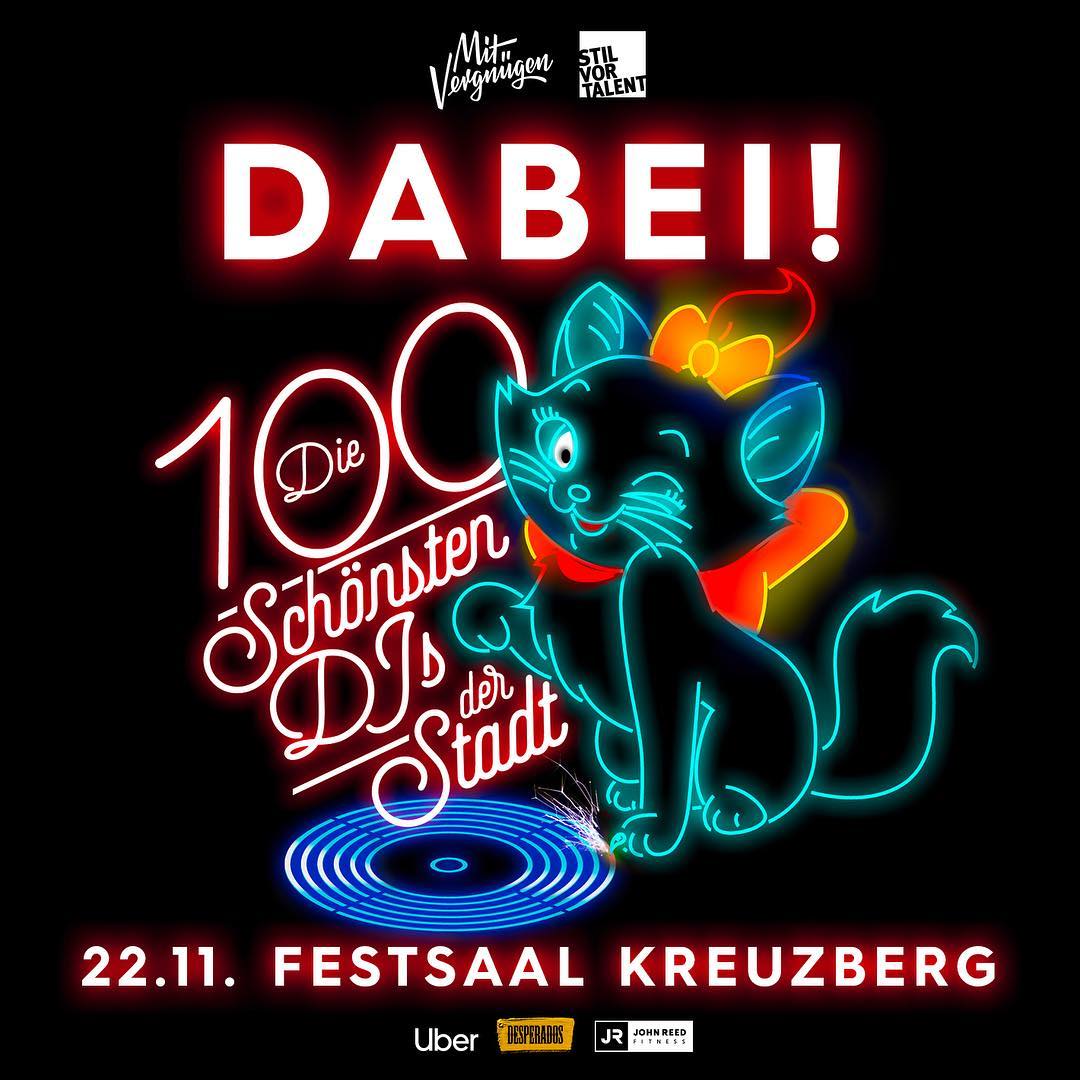 Thursday I’m gonna be one of “Die 100 schönsten DJs der Stadt”. Each DJ plays …