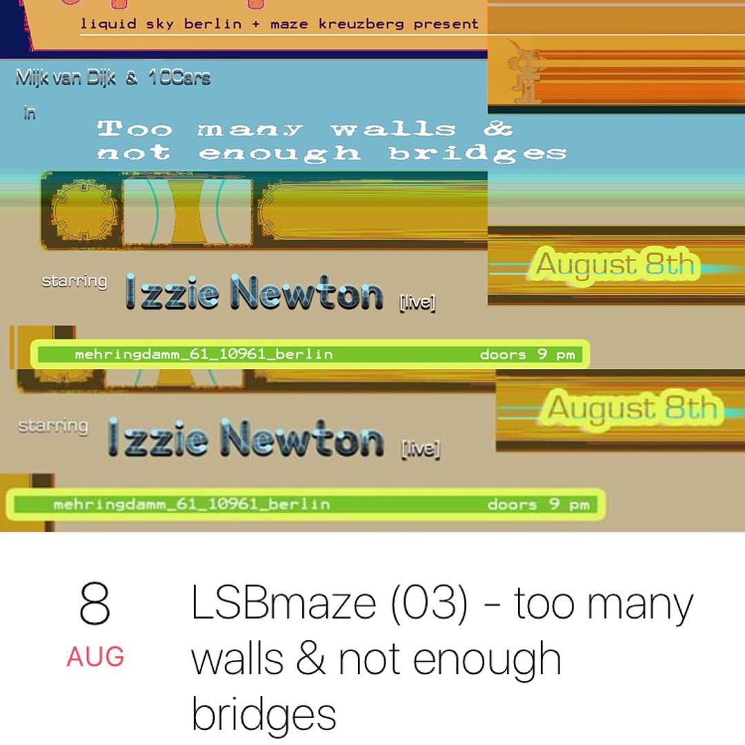 This time 10cars and Mijk van Dijk welcome Izzie Newton for a live set. So come …