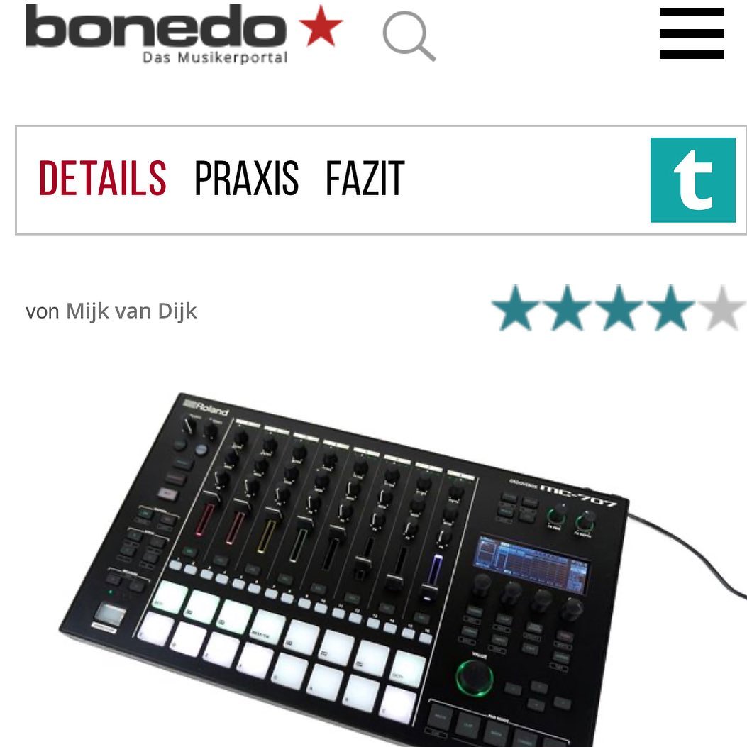 I checked the cool #rolandmusic #mc707groovebox for you and