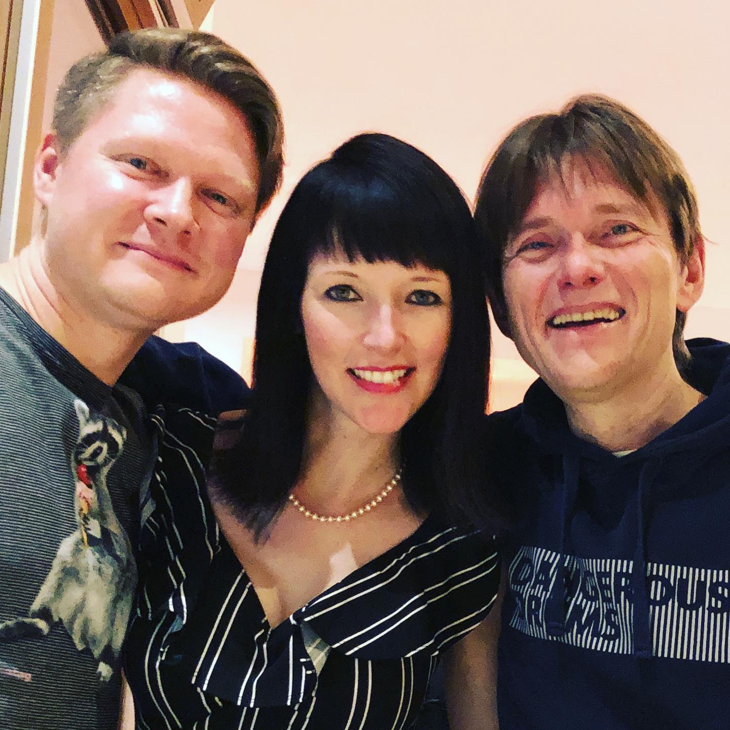 Finally met juSt b. and Kay Barton in person. Great dinner at #sasaya and great …