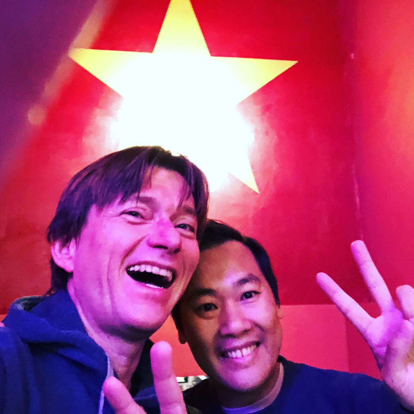 Hanging with #nhansolomusic in #Vienna having #pho (what else?)