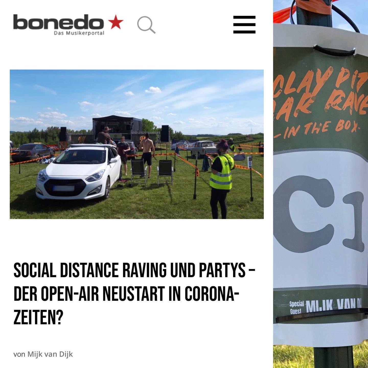 I wrote an article about social-distance raving for #bonedo about the …