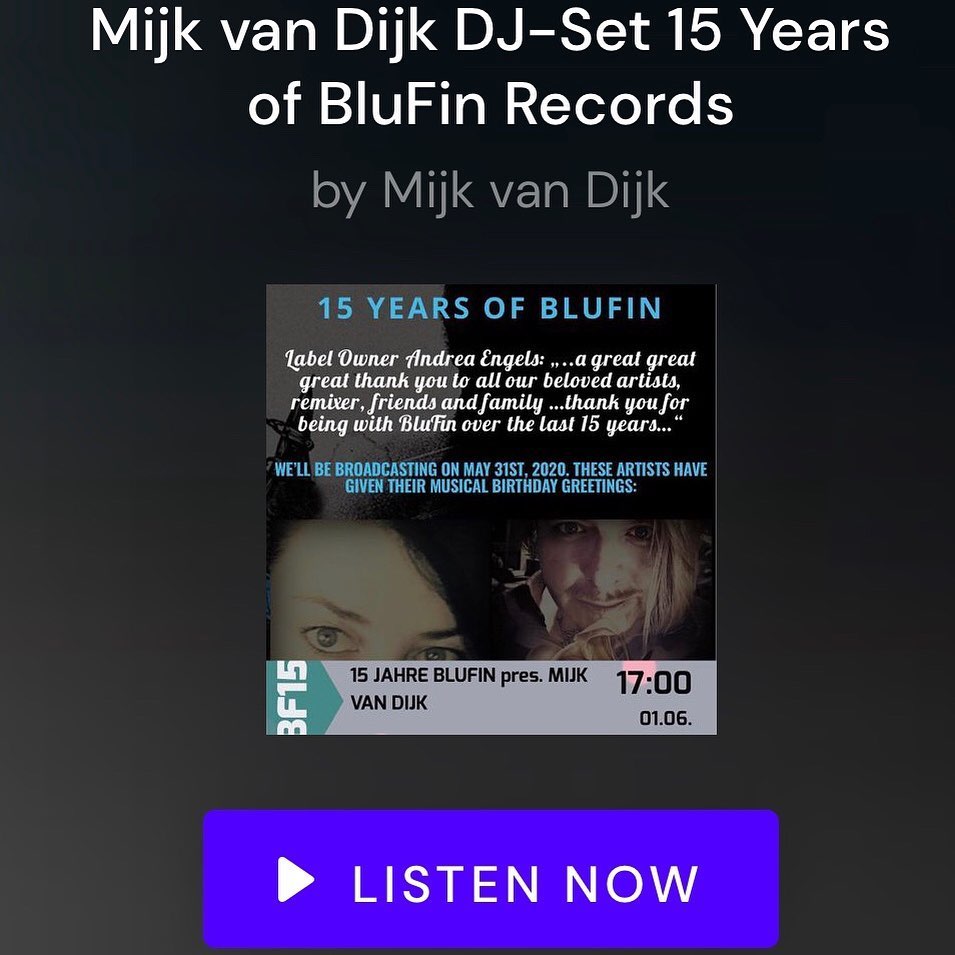My #DJset for 15 years of #blufinrecords for #evosonicradio from last Monday is …