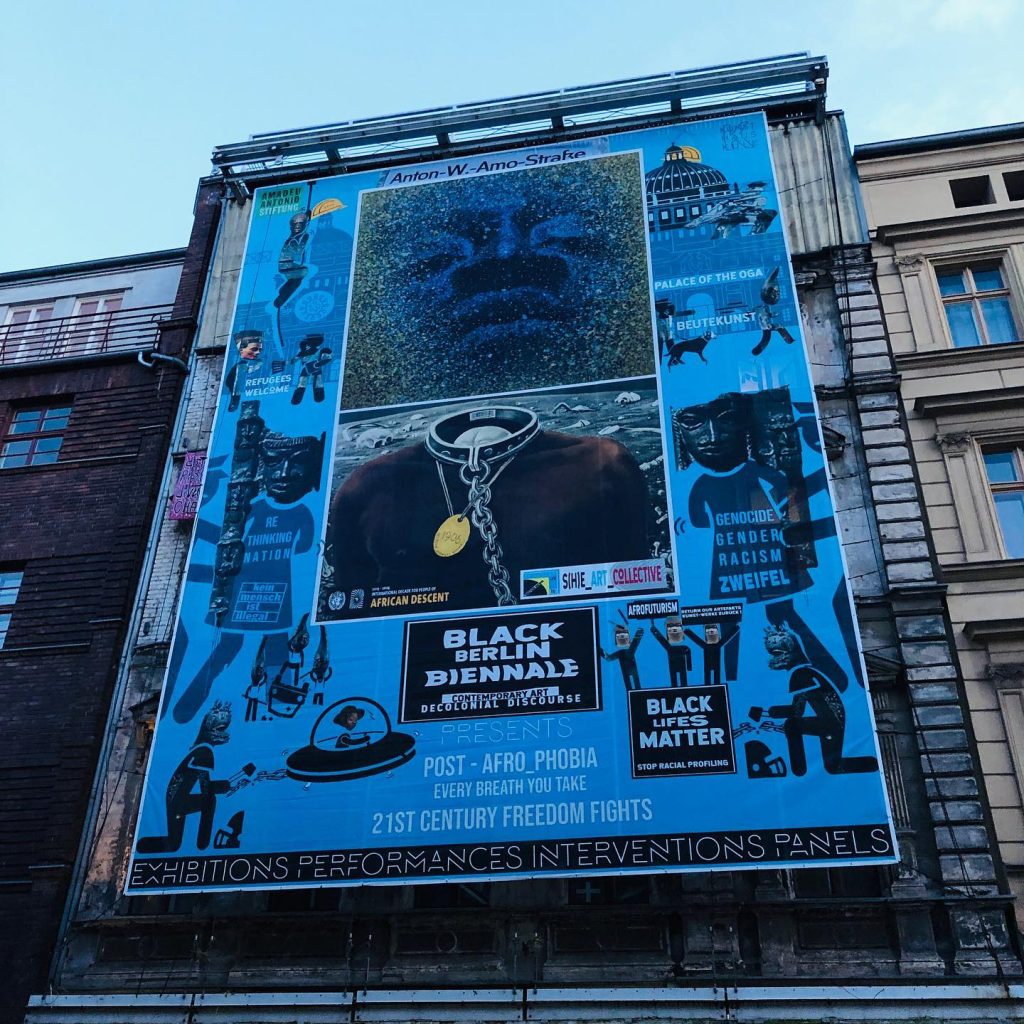 At the #blackberlinbiennale exhibition with #mayaschenk Great art, great cause!