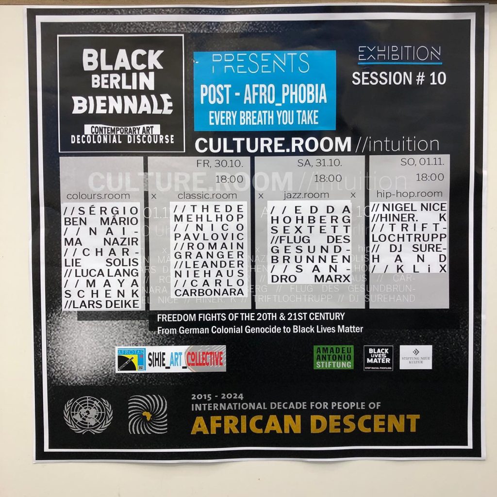 At the #blackberlinbiennale exhibition with #mayaschenk Great art, great cause!