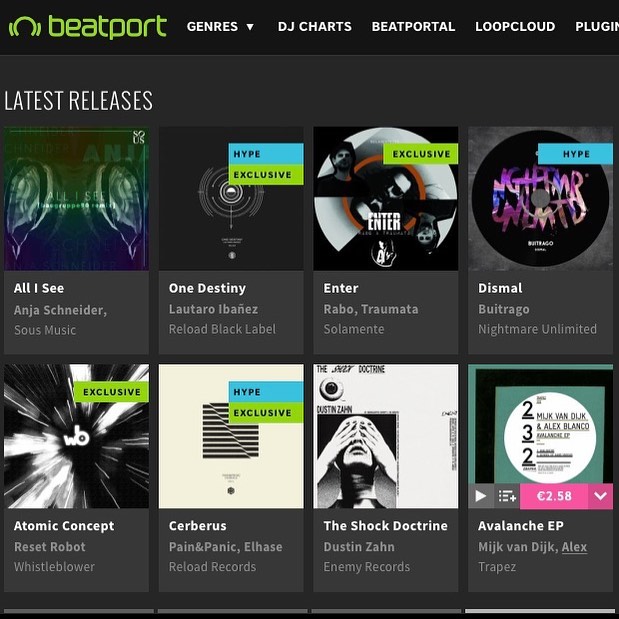 Thanks to #beatport for the feature in #techno (Peak Time/ Driving) …