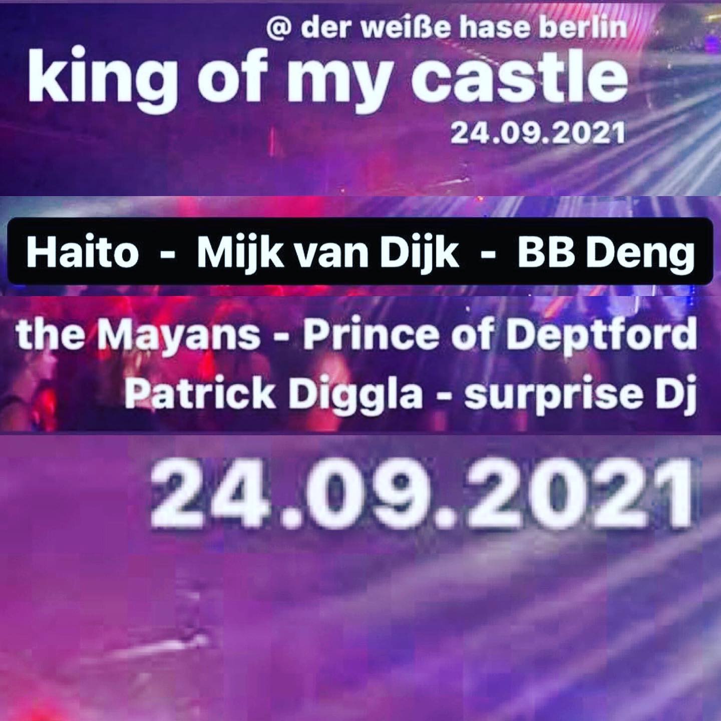 Once again #kingofmycastle at #derweißehase on Friday August 24th (yes, that’s …