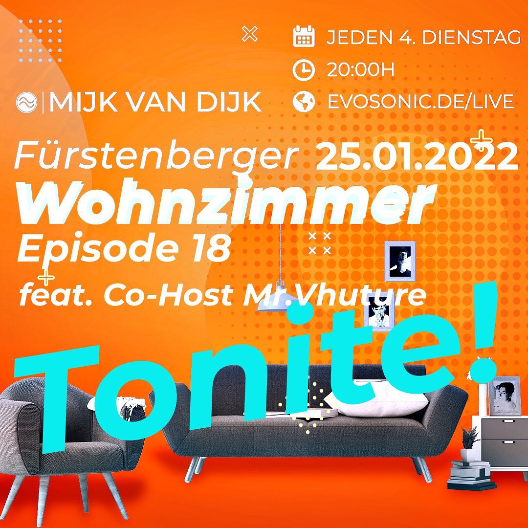 Tune in for #fuerstenbergerwohnzimmer at #evosonic #radio tonite live 20:00h …