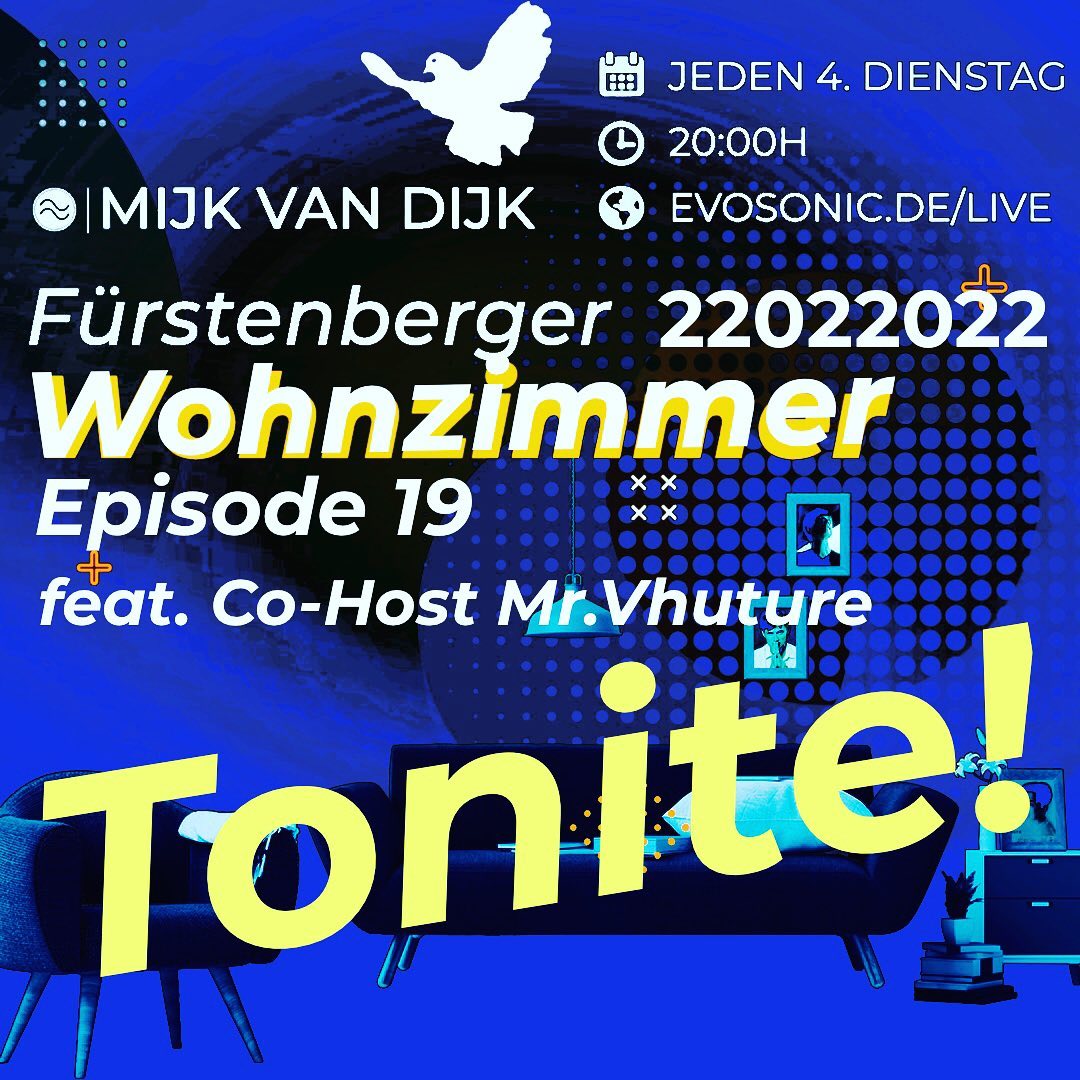 #22022022 – what a date in time! Tune in tonite for #fuerstenbergerwohnzimmer …