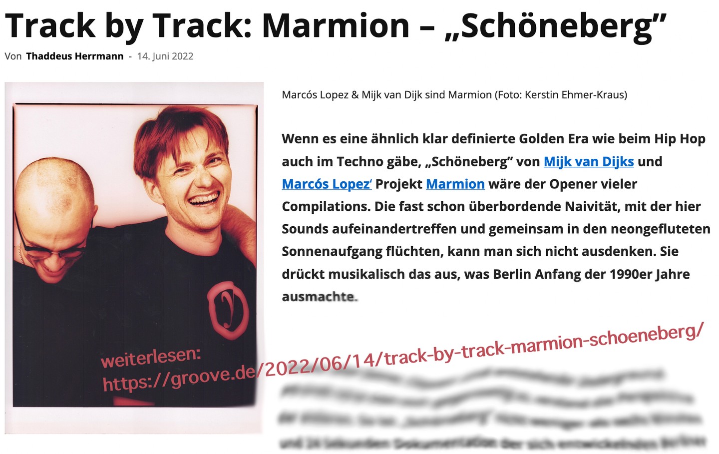 Danke #groovemagazin: das #marmion Track-by-Track Interview ist jetzt auch ohne …