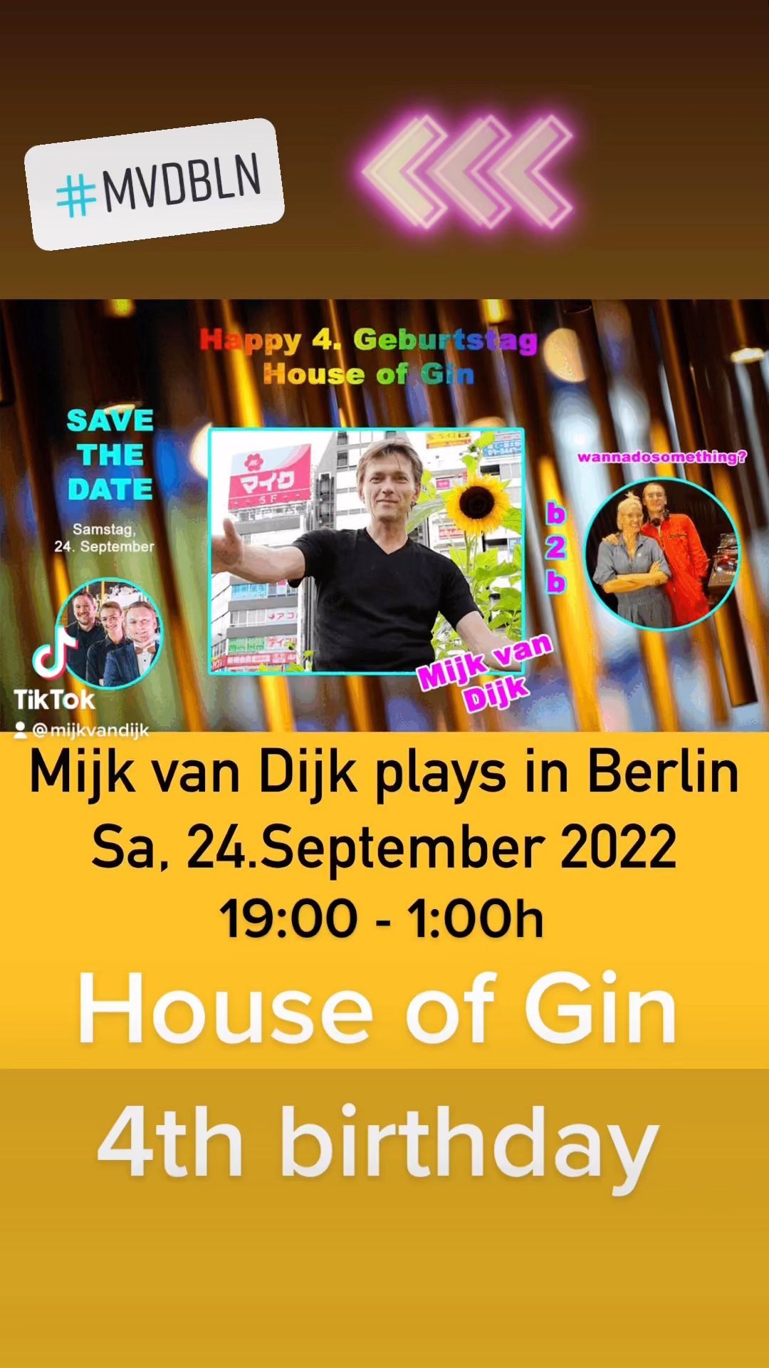 Mijk van Dijk B2B with wannadosomething at House of Gin – STAY GOLD!