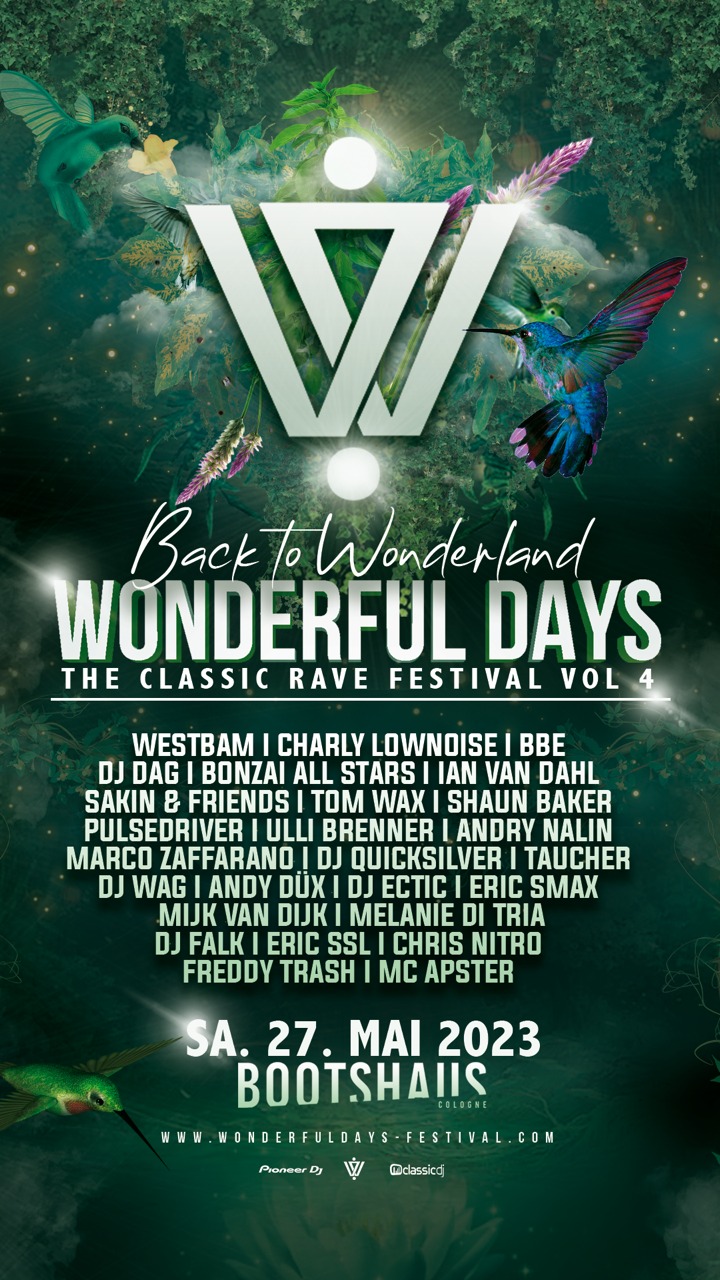 TOMORROW!!!!! Wonderful Days – The Classic Rave Festival VOL IV at Bootshaus …
