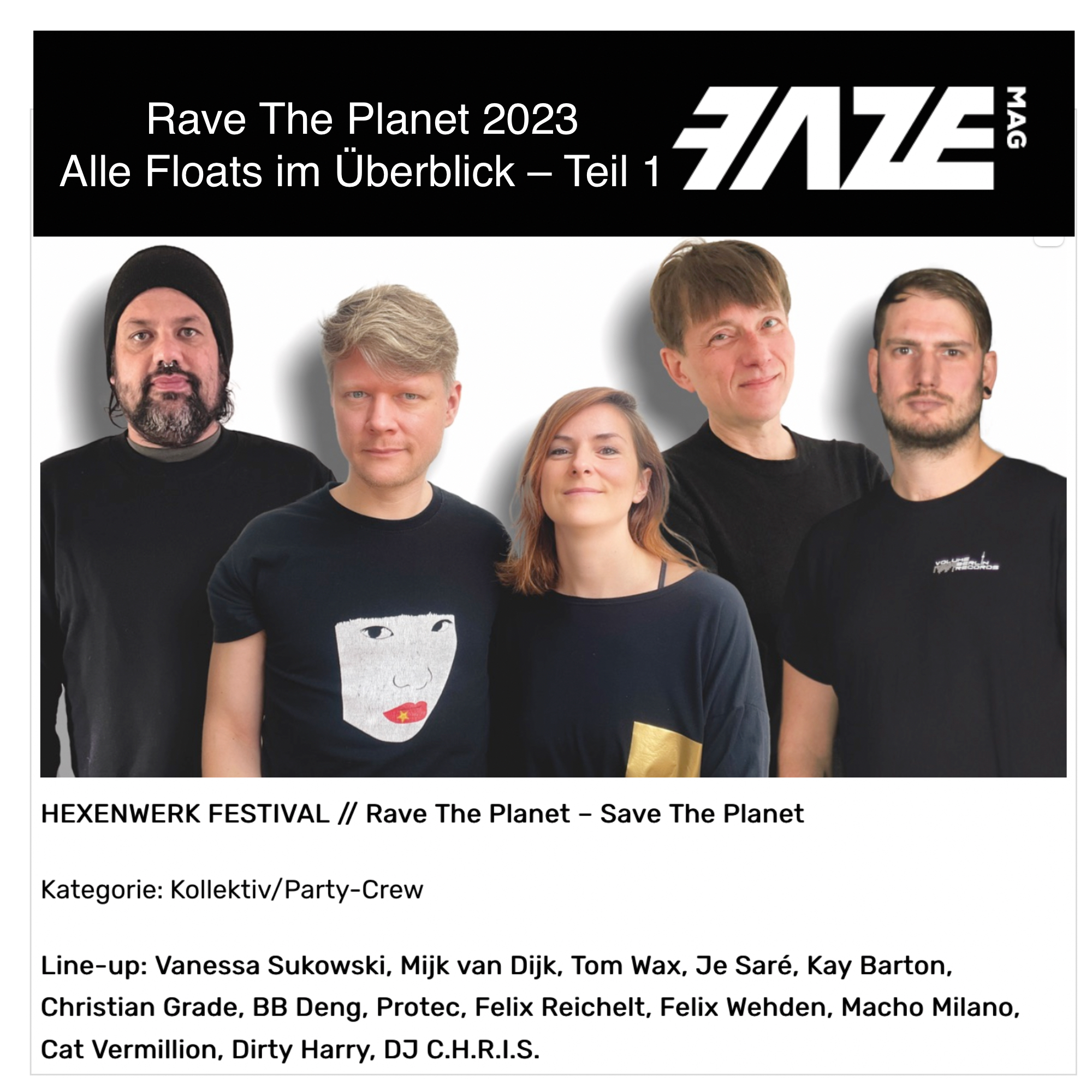 All Aboard!!! 8.Juli! Rave The Planet Parade!