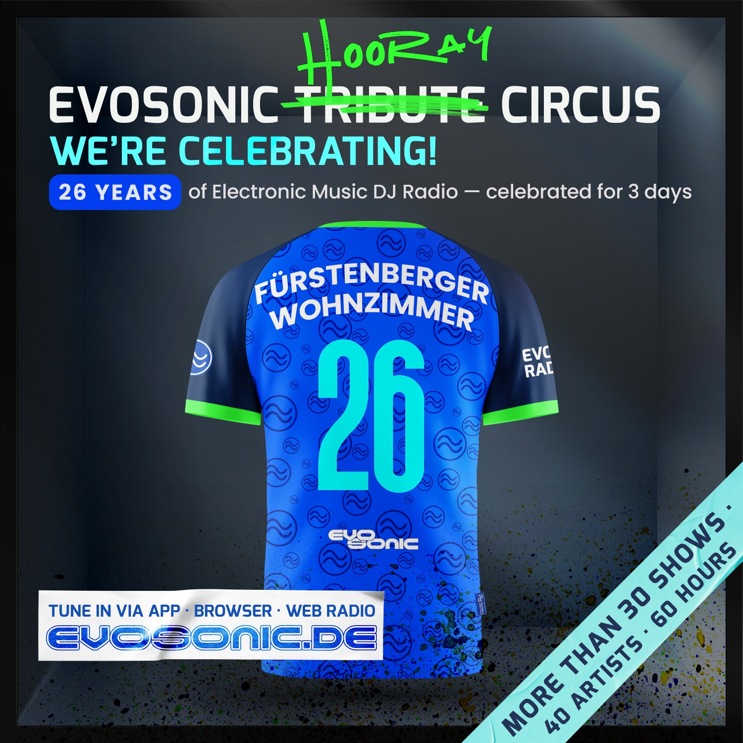 Now coming up  at 12:00h noon on evosonic radio: a special edition of …