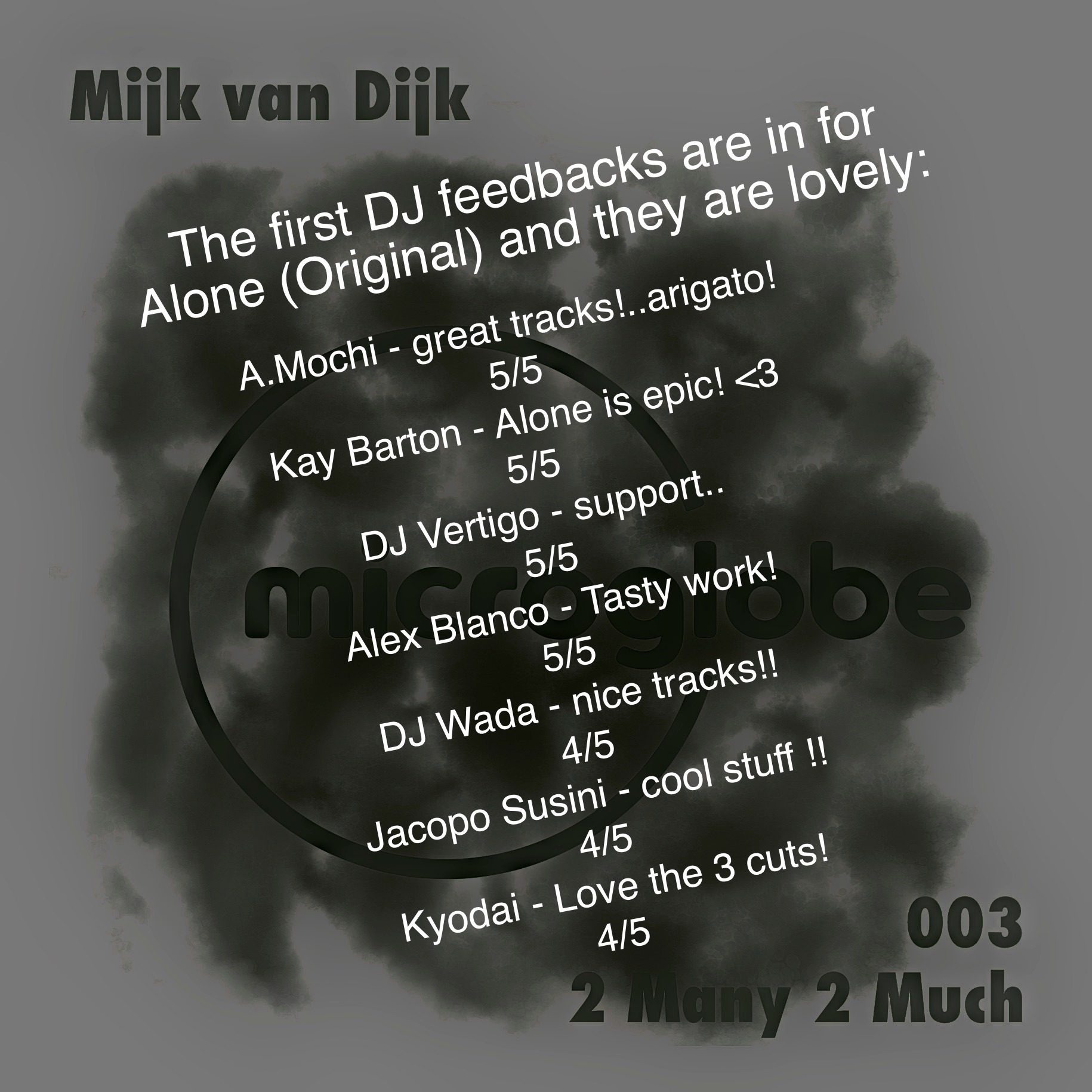 The first DJ feedbacks are in for Alone (Original) and they are lovely