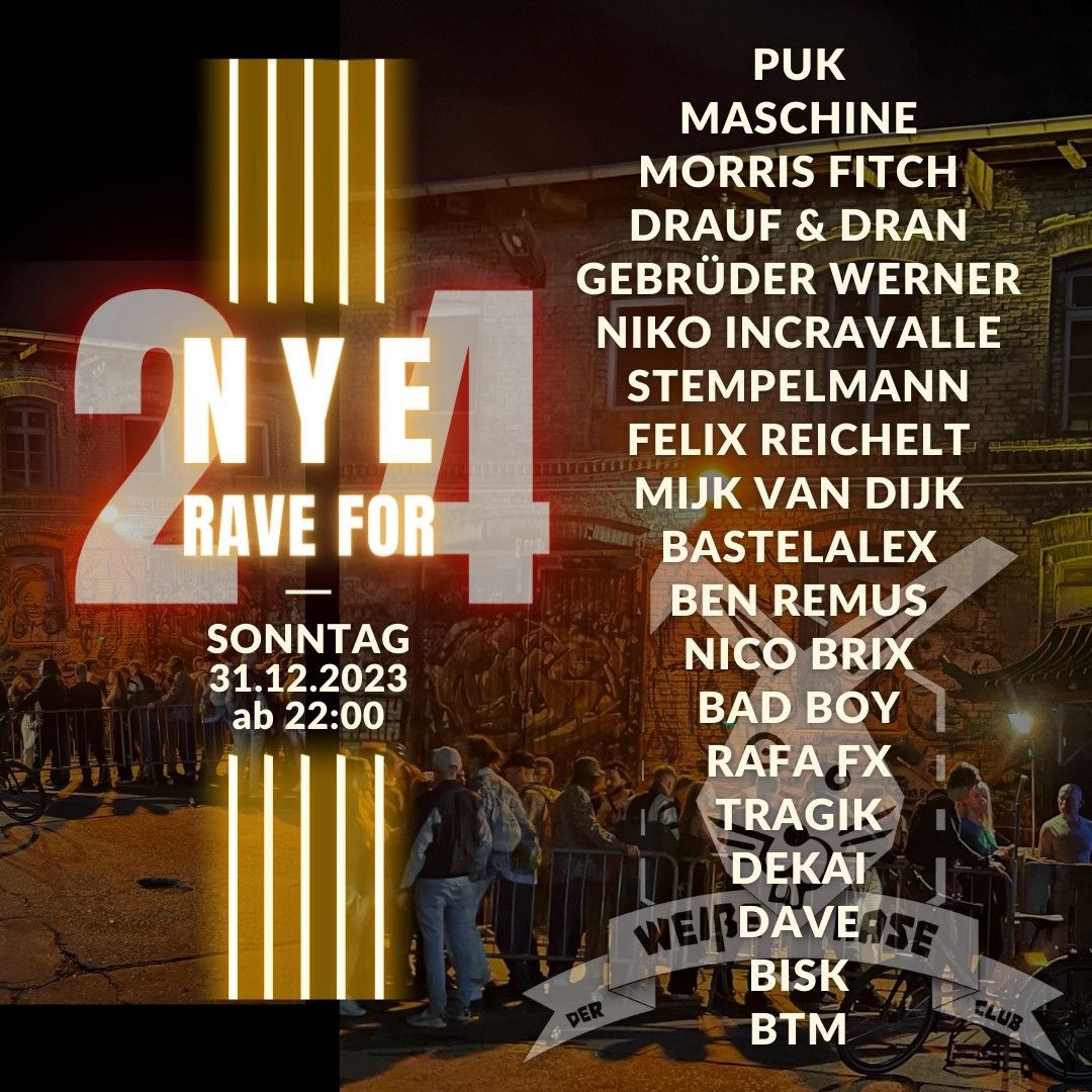 Hey, let’s celebrate New Year’s Eve together at Der Weiße Hase!