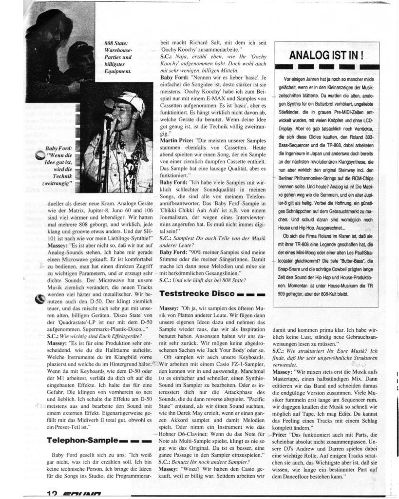 1990 I wrote an article for German musician's magazine Soundcheck about which …