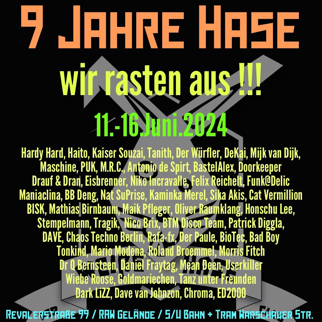 Ab heute tanzen wir uns den Wahlkater im Lieblingshasen weg, beim großen “9 …