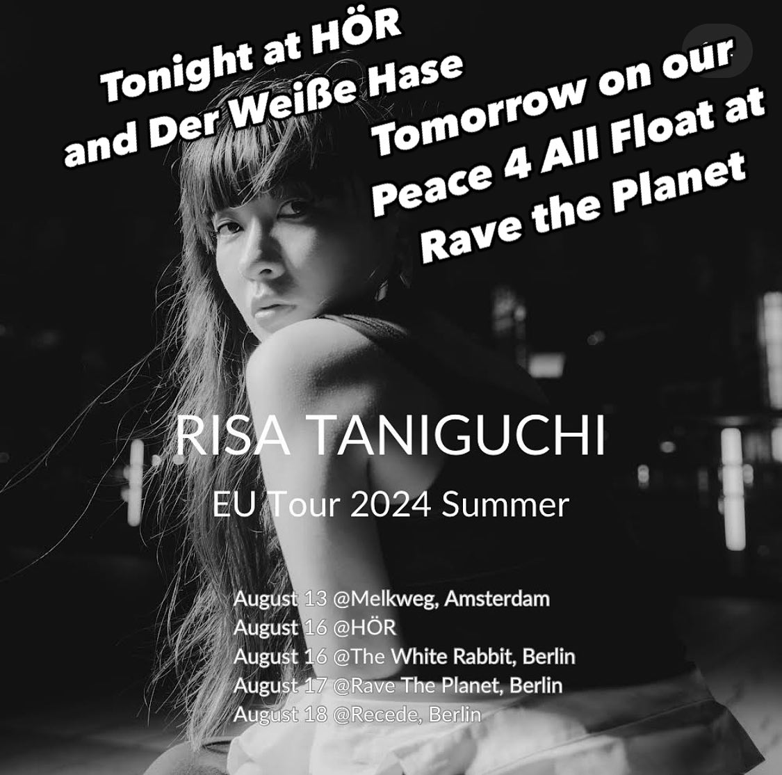 Listen to her at HÖR at 21:00h and then experience her live on the decks at Der …