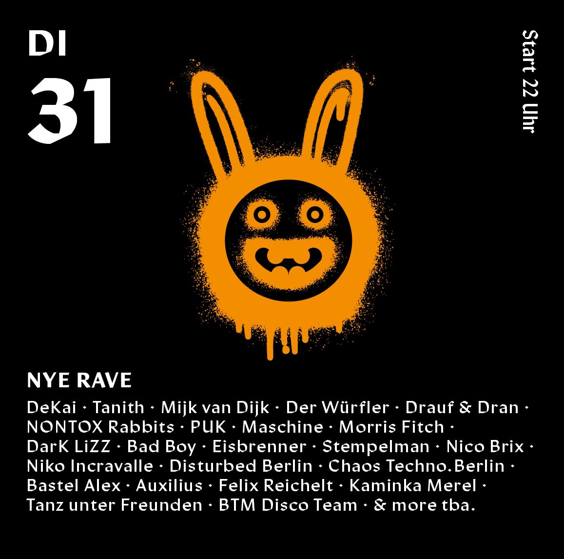 Sehen wir uns später im Hasen? BIG LINEUP! Let’s rave into 2025 like we want to!
