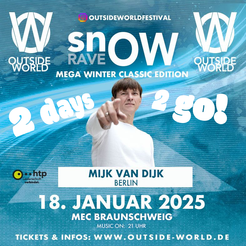 Zwei Tage noch, dann geht’s ab, beim @outsideworldfestival Snow Rave in …