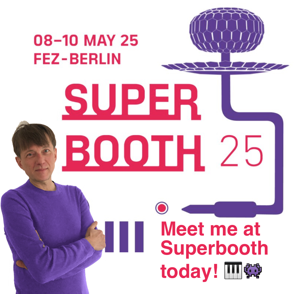 I’ll be at the synthesizer wonderland called @superbooth_berlin today!