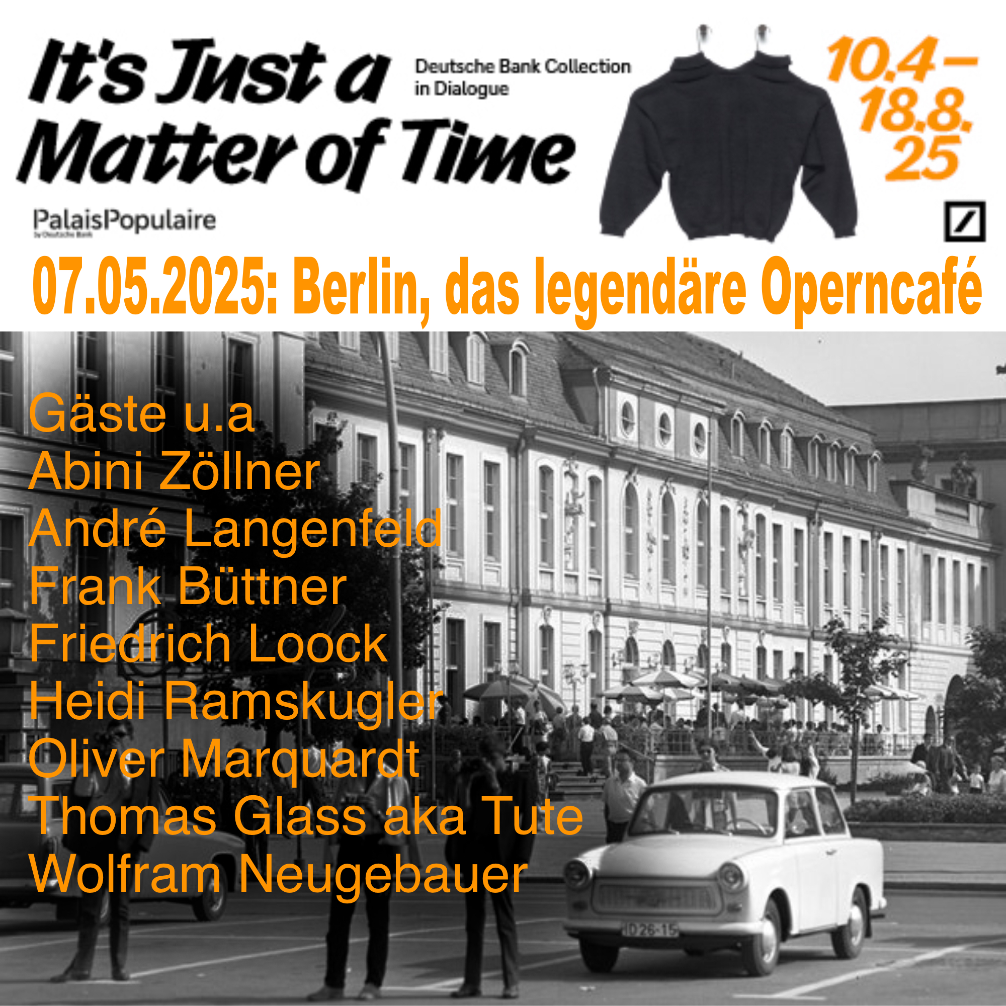 Morgen geht es im PalaisPopulaire um das legendäre Operncafé, den …