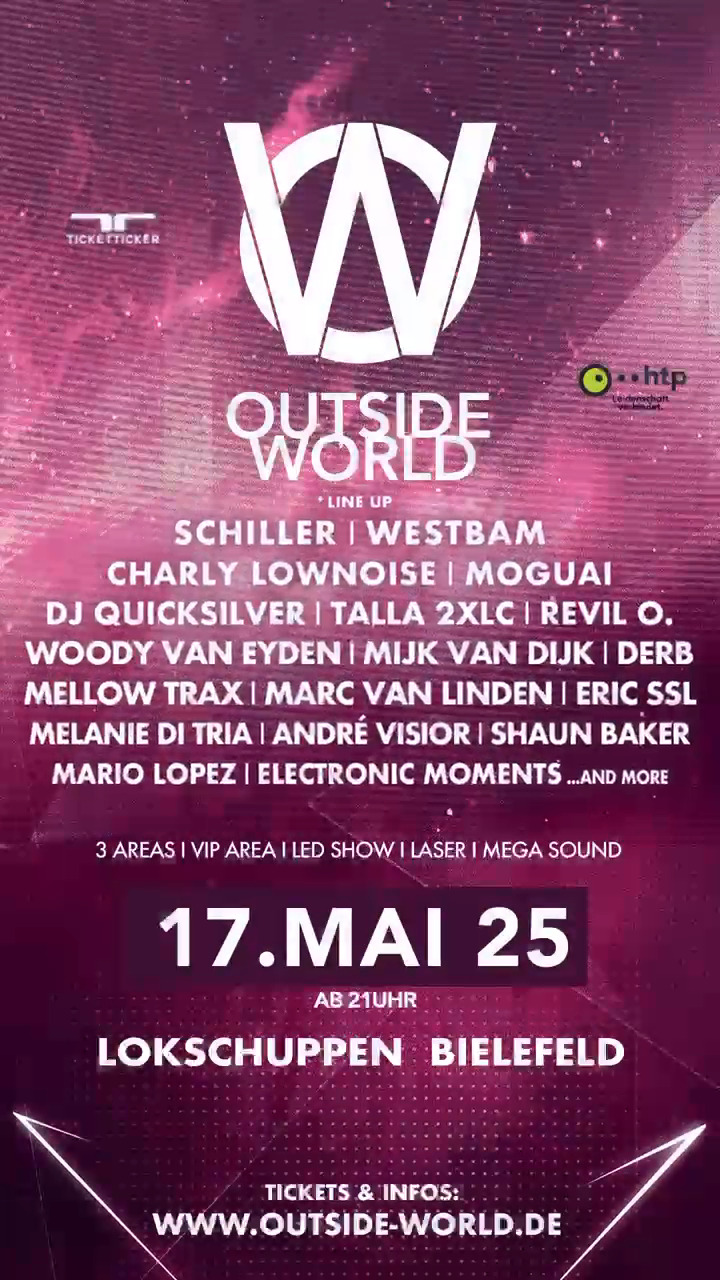 Get ready Bielefeld: @Outside World Festival am 17. Mai im Lokschuppen!�