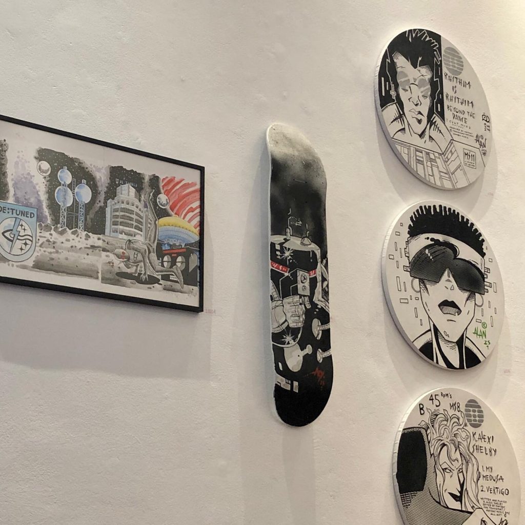 Amazing night out at @gh36.berlin Gallery, Detroit legend Alan Oldham showing …