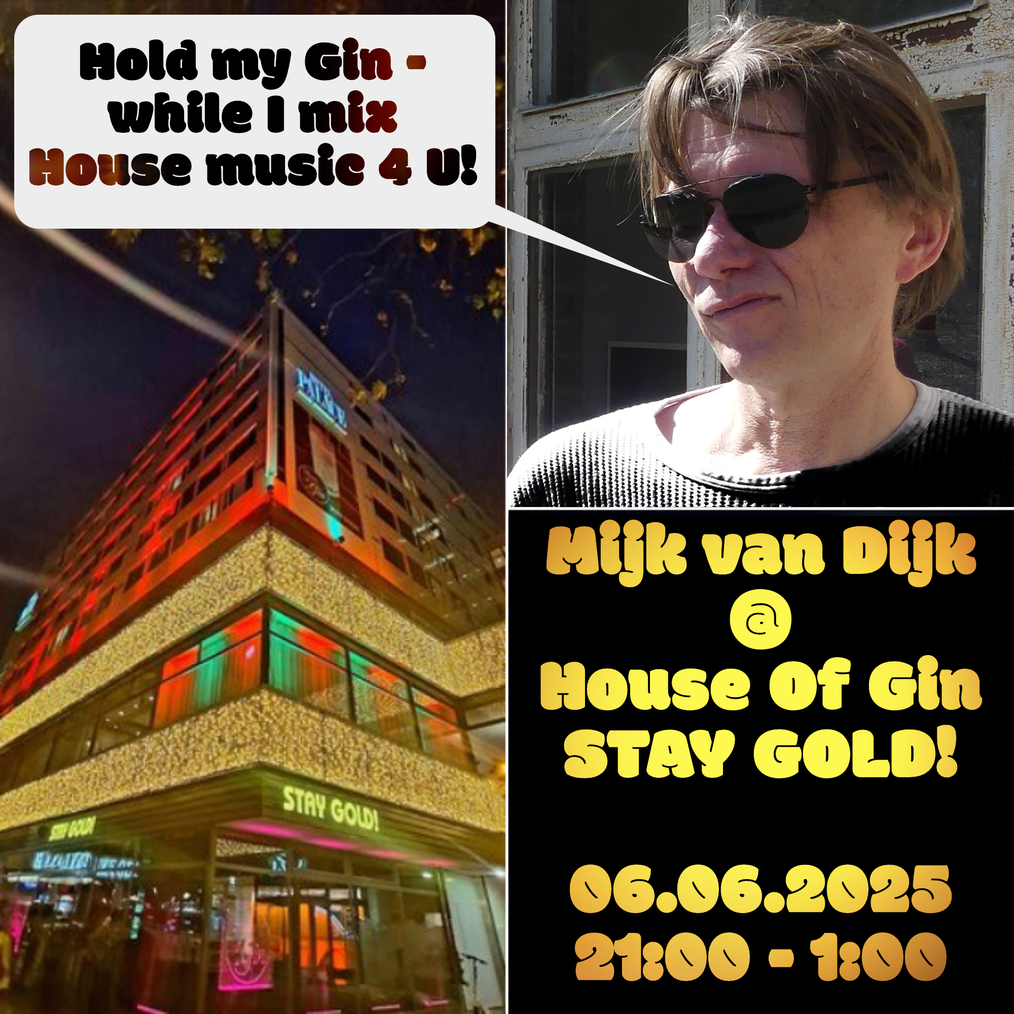 Hold my Gin while I mix House Music 4 U