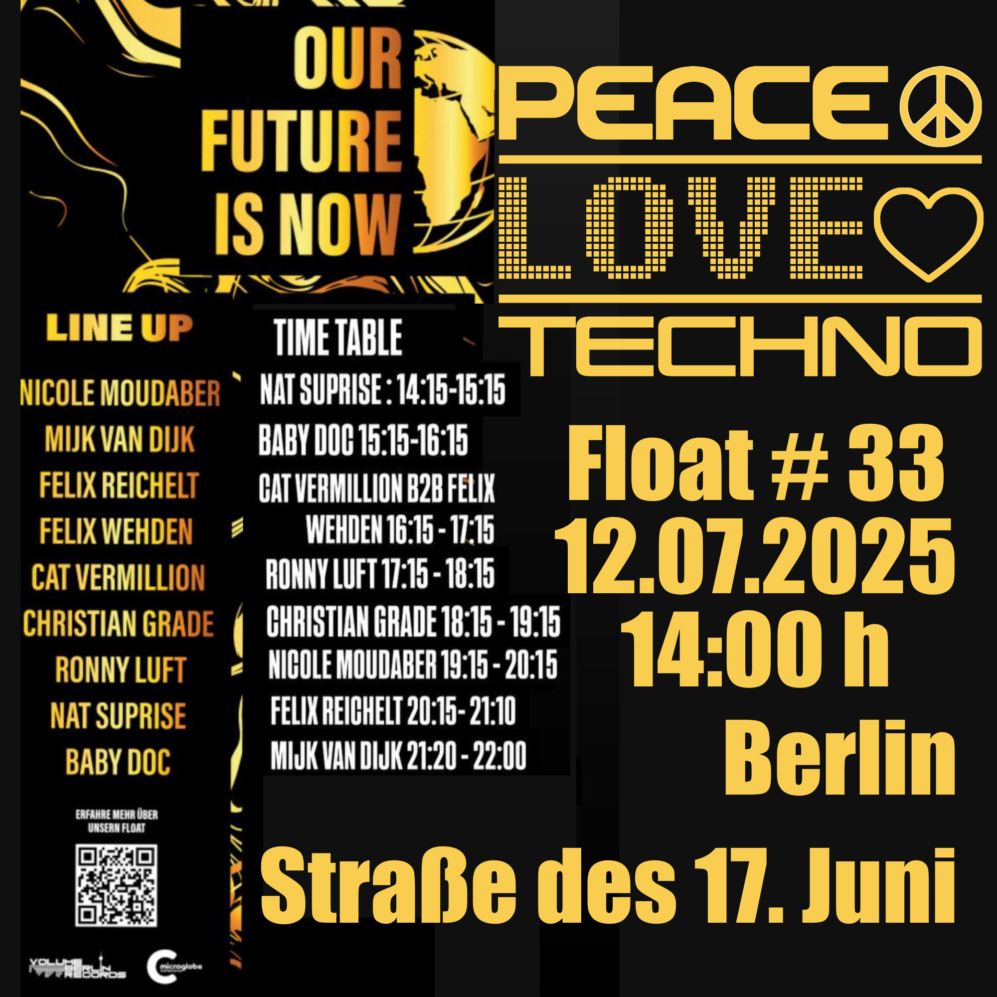 Today’s the BIG day. Our @volumeberlinrecords x @@microglobe_collective float …