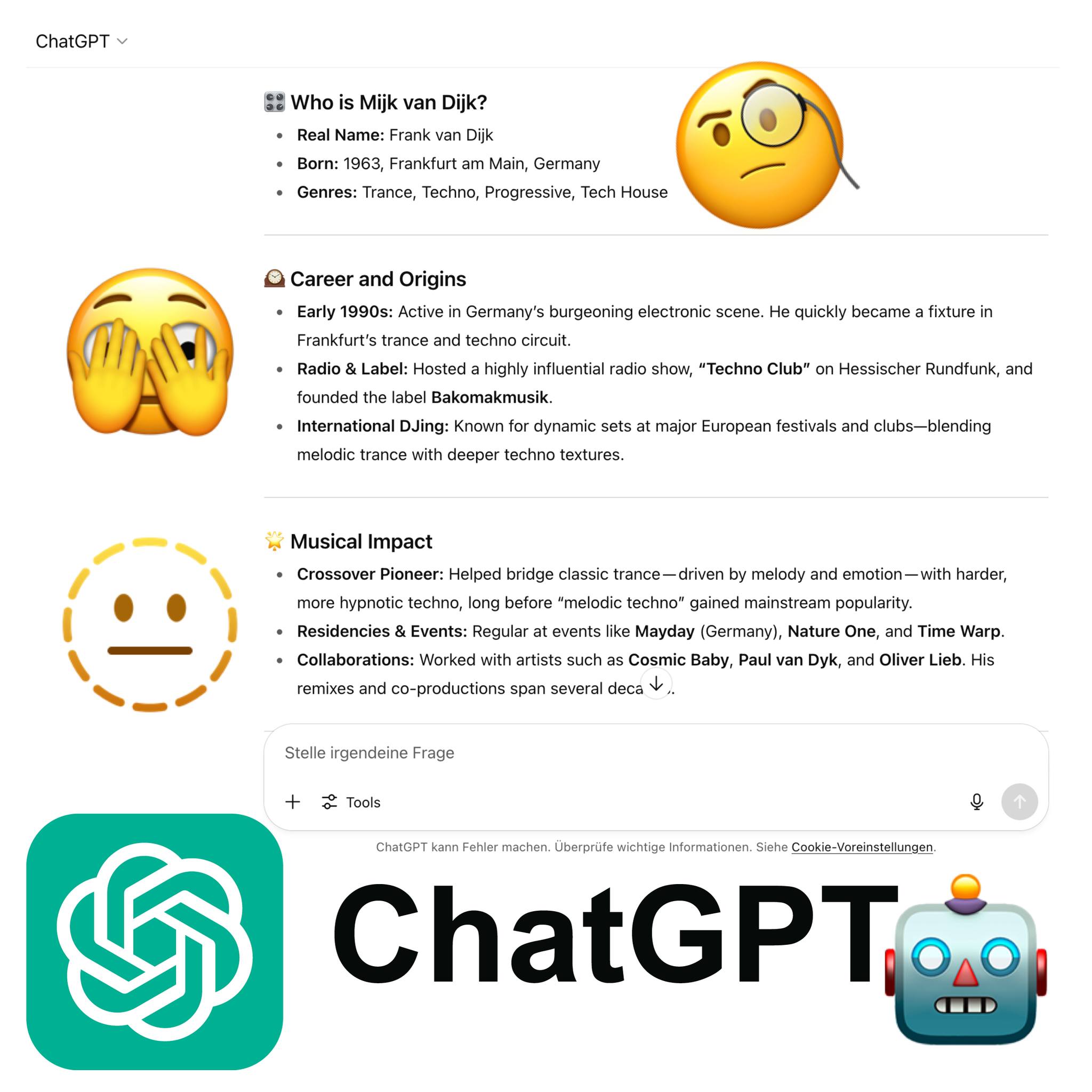 I just asked ChatGPT about myself. And here’s what I got: