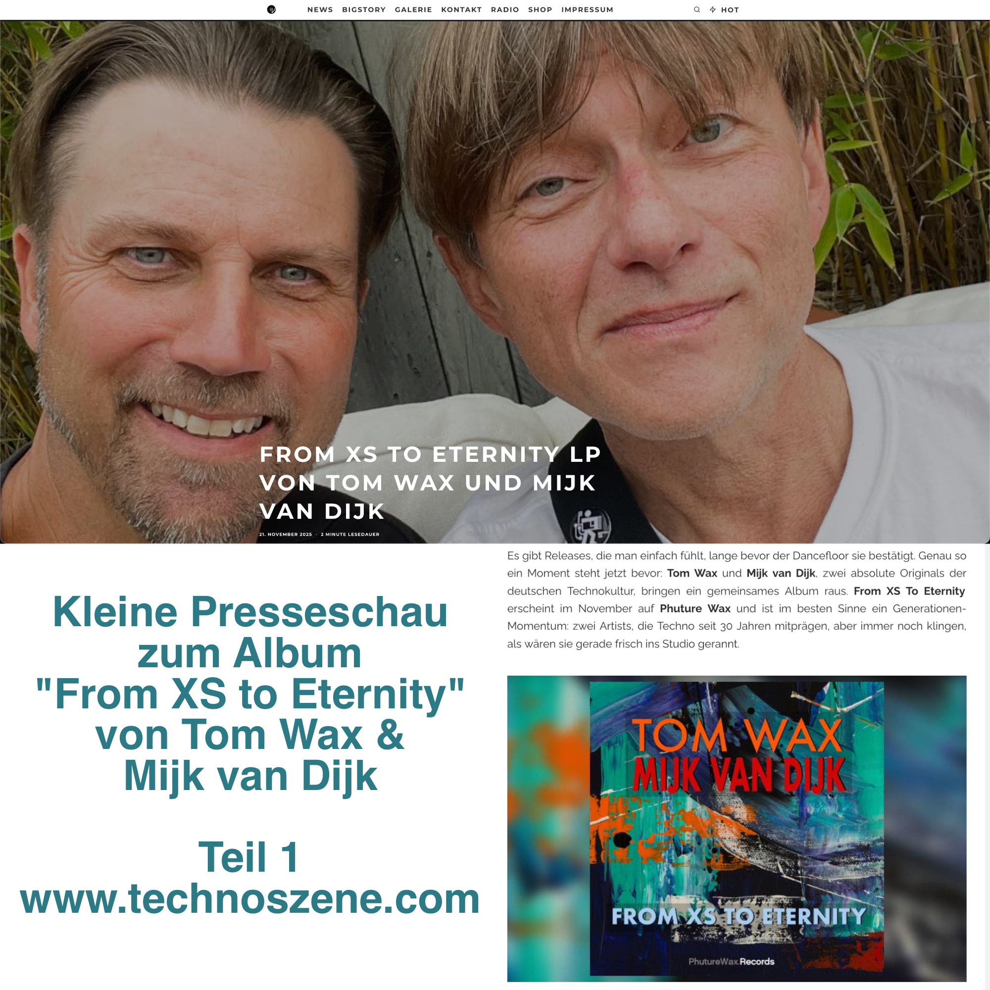 My album “From XS to Eternity” with @djtomwaxofficial on his label …