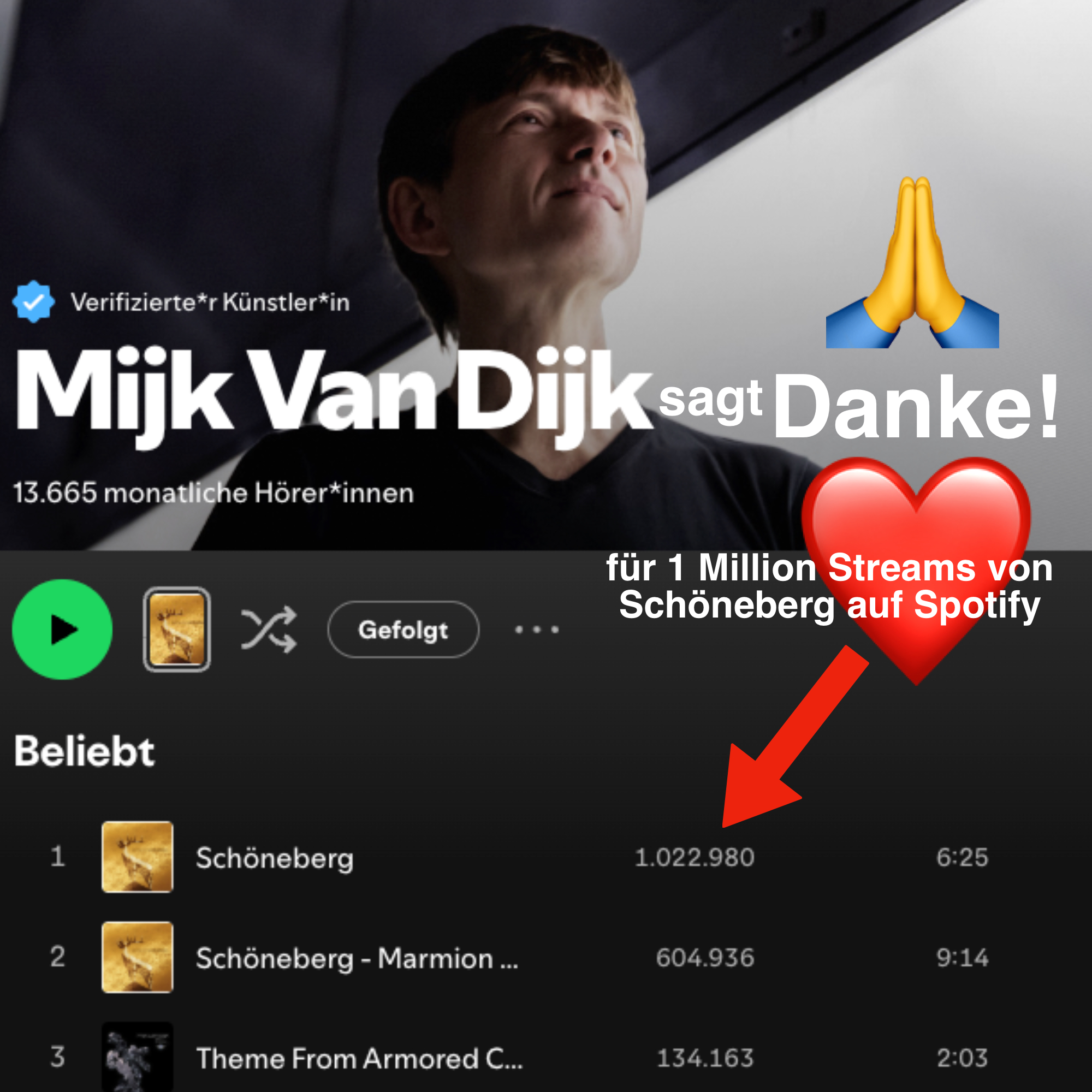 Endlich Millionär!!! Vielen Dank an alle Marmion-Fans für über eine Million …