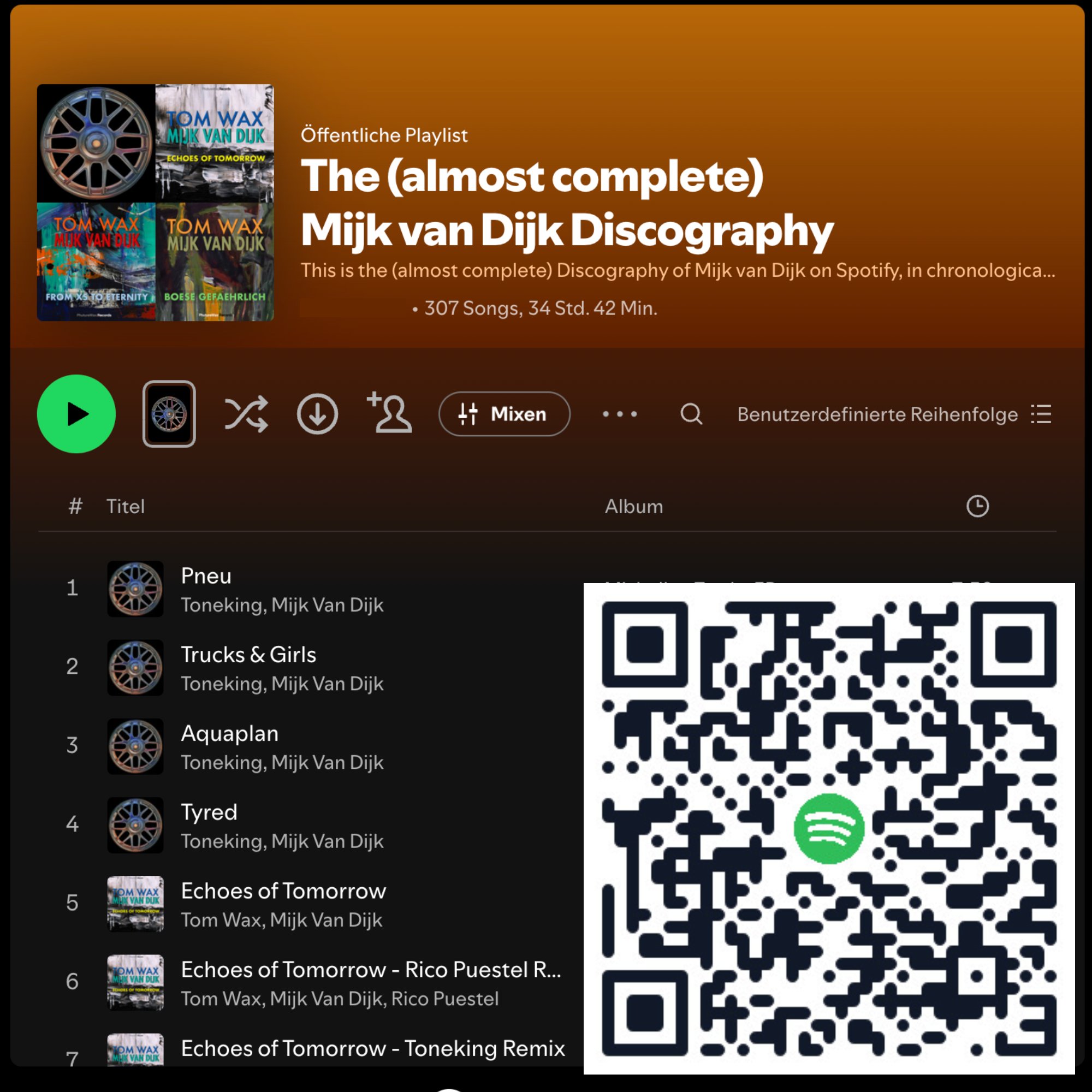 This is the (almost complete) Discography of @mijk_van_dijk on @spotify, in …