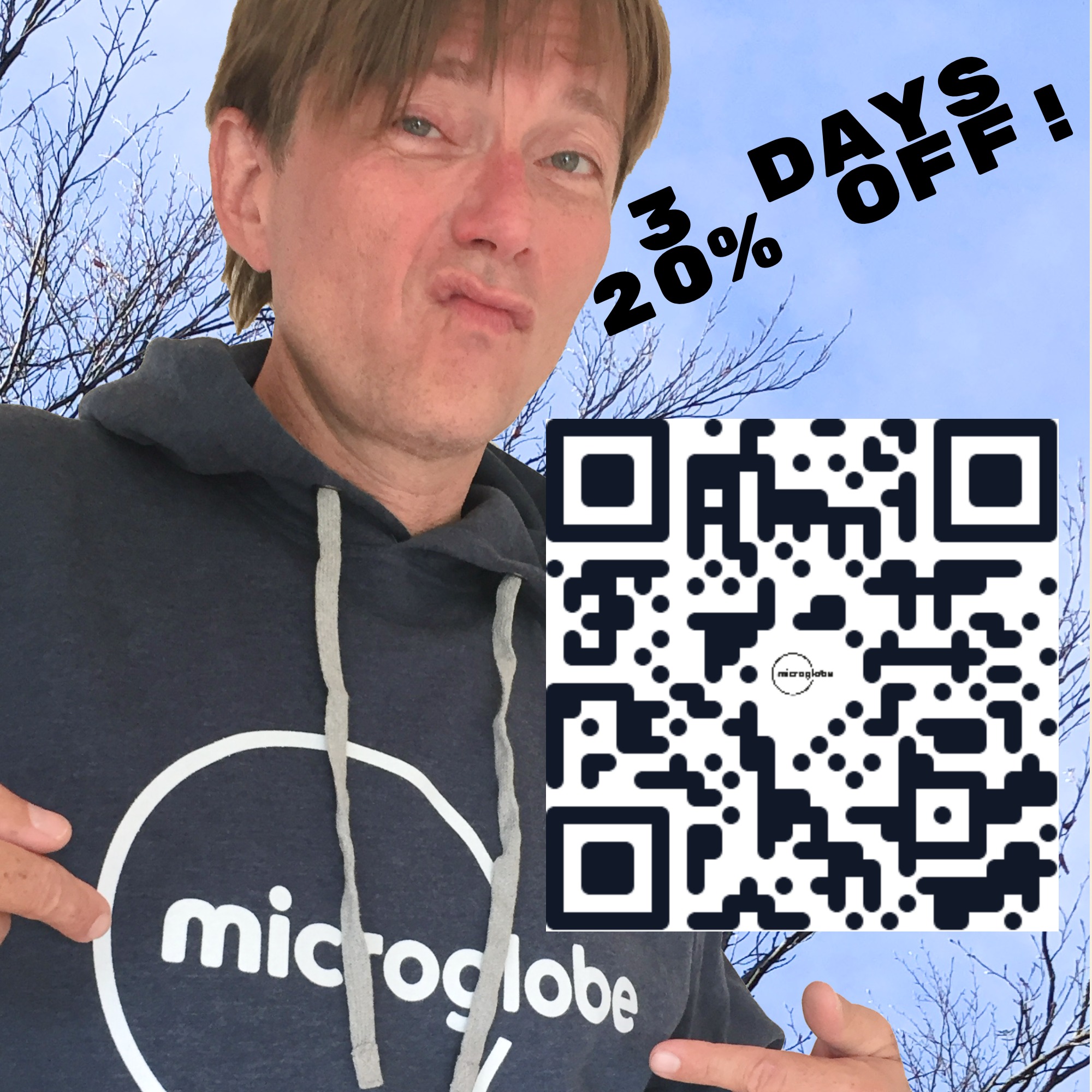 For the next 3 days, get 20% off all items in the Microglobe merch shop. Go get …