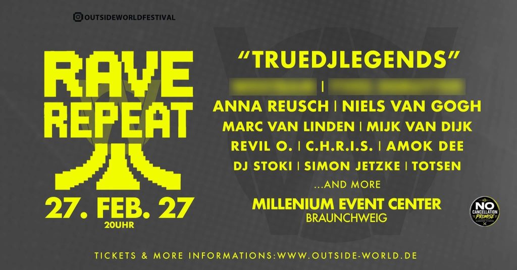 Flyer Braunschweig · MEC, Rave Repeat x TrueDJLegends