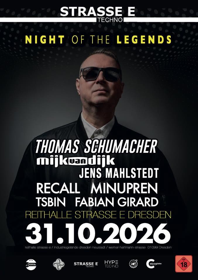 Flyer Dresden · Strasse E, Night of the Legends