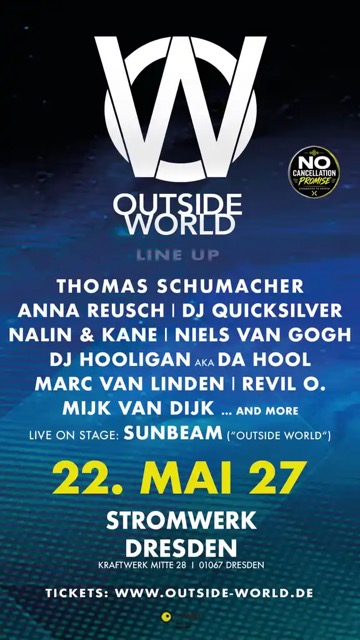 Flyer Dresden · Stromwerk, Outside World Festival